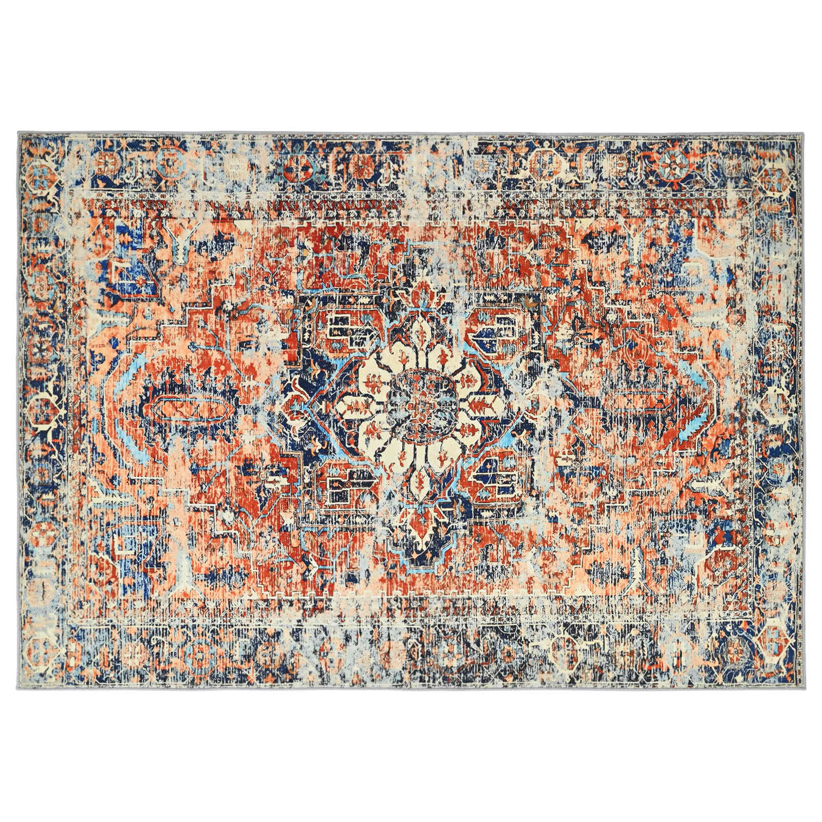 Teppich Oriz Orange 120 X 170 Cm 100% Polyester Vidaxl