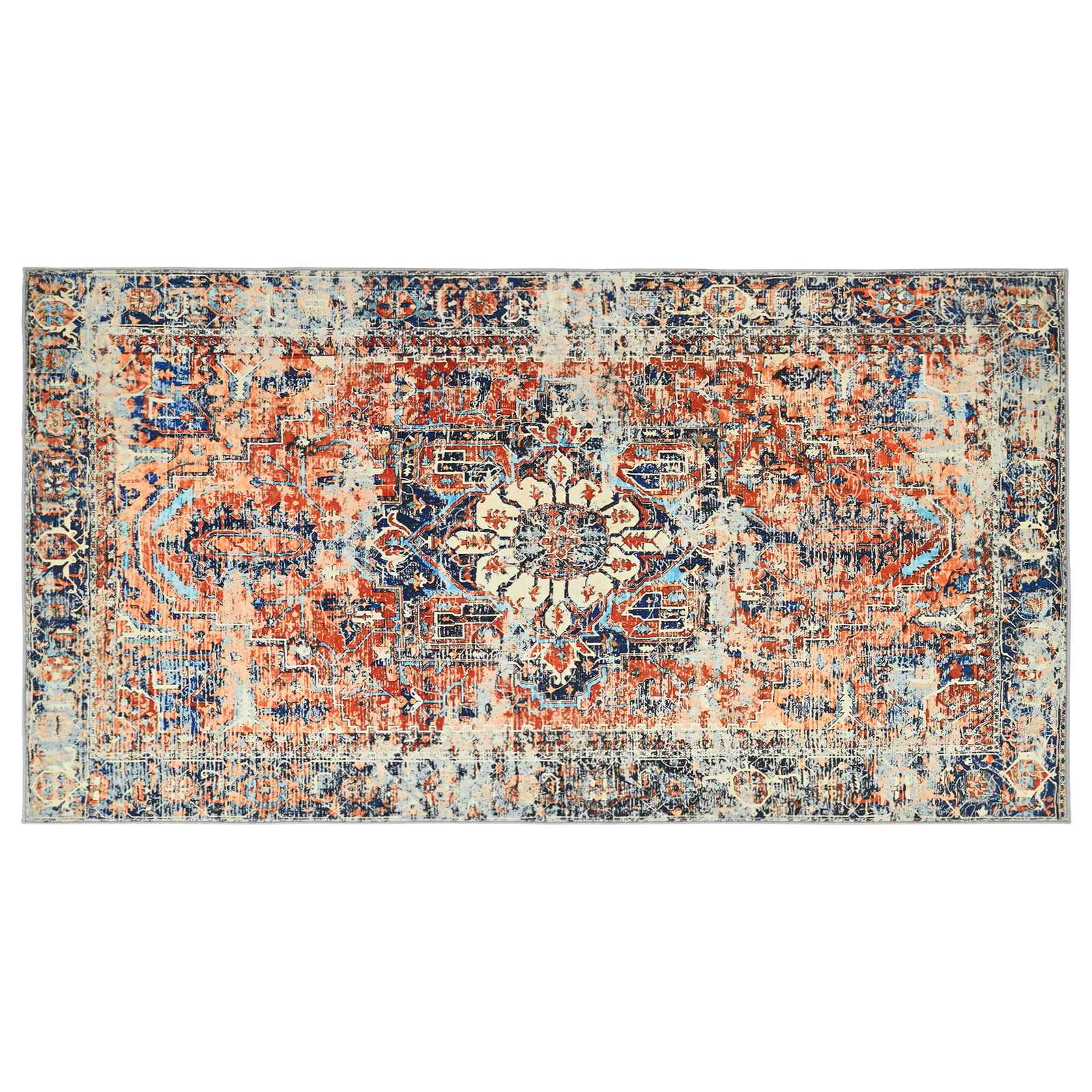 Teppich Oriz Orange 80 X 150 Cm 100% Polyester Vidaxl