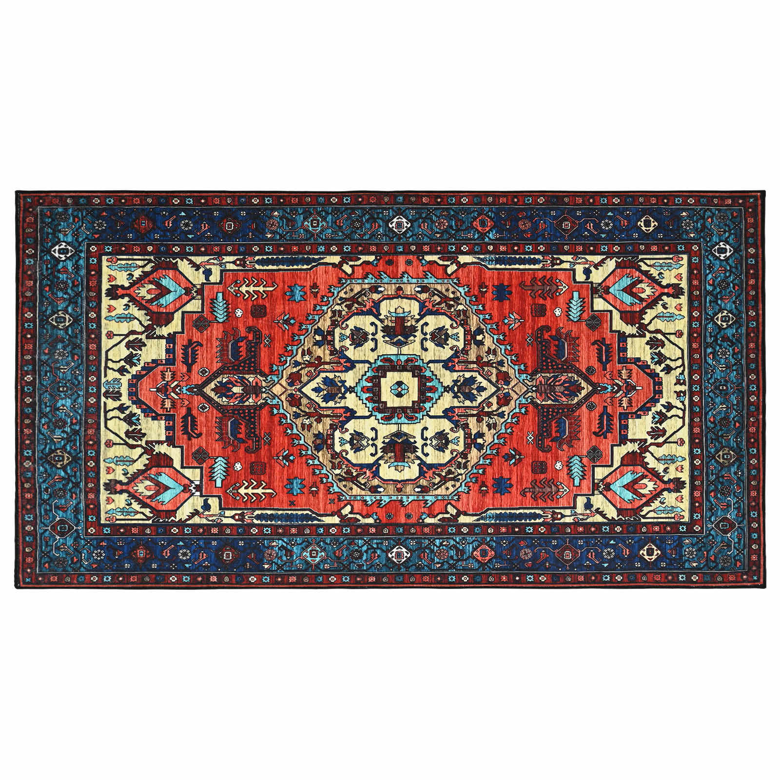 Teppich Oriz Rot 80 X 150 Cm 100% Polyester Vidaxl