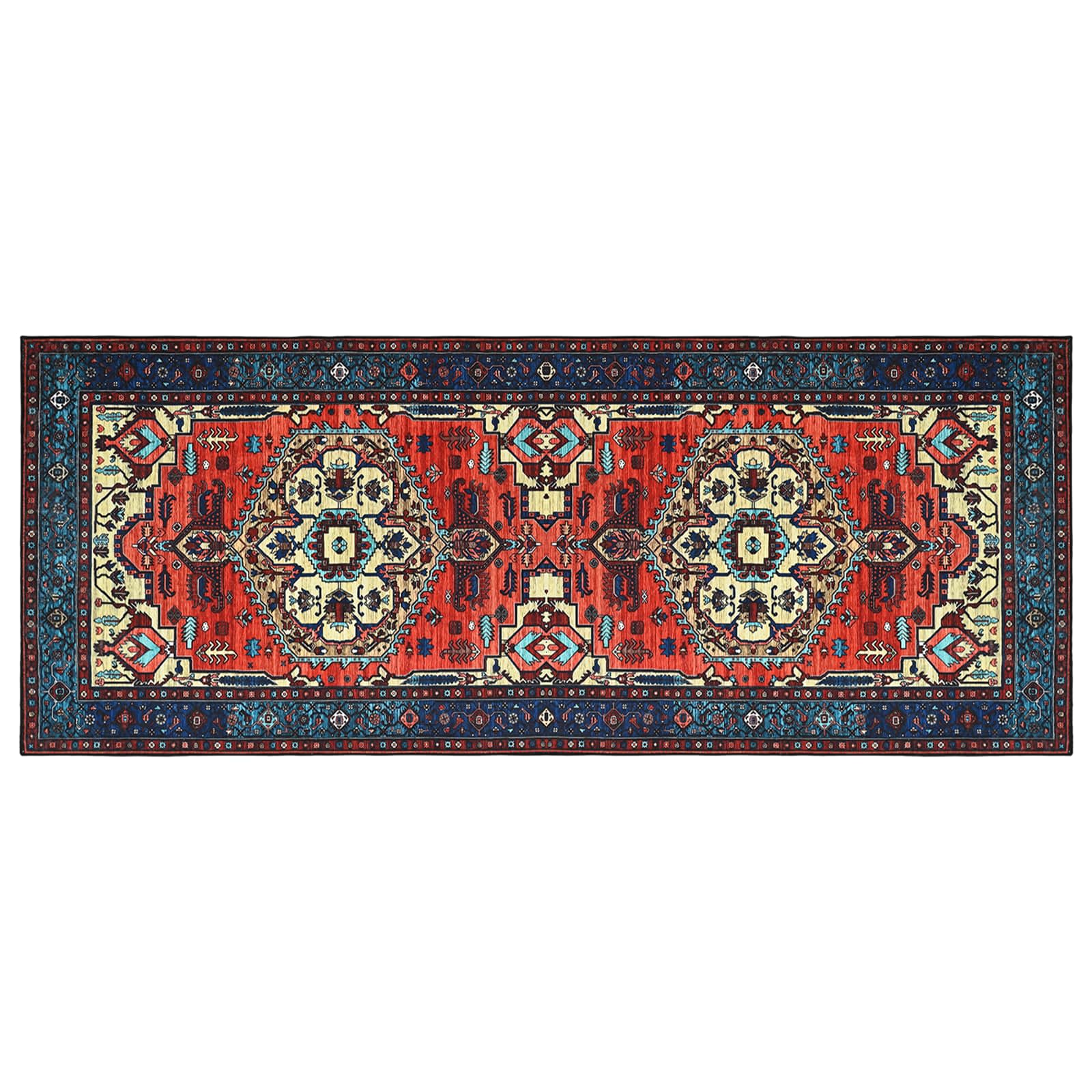 Teppich Oriz Rot 80 X 200 Cm 100% Polyester Vidaxl
