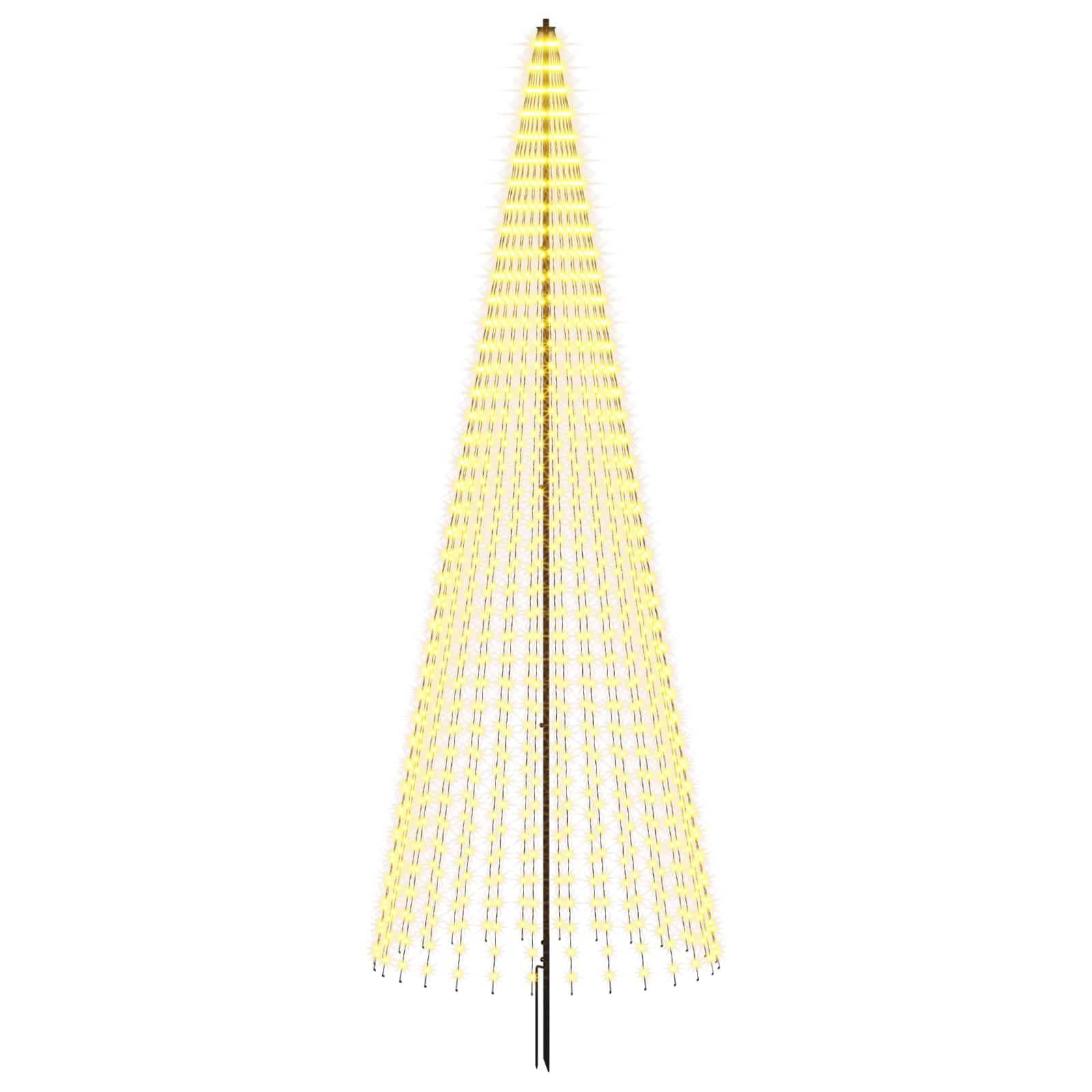 Led-weihnachtsbaum 385 Cm 1148 Leds Warmes Weiß Eisen Schwarz Vidaxl