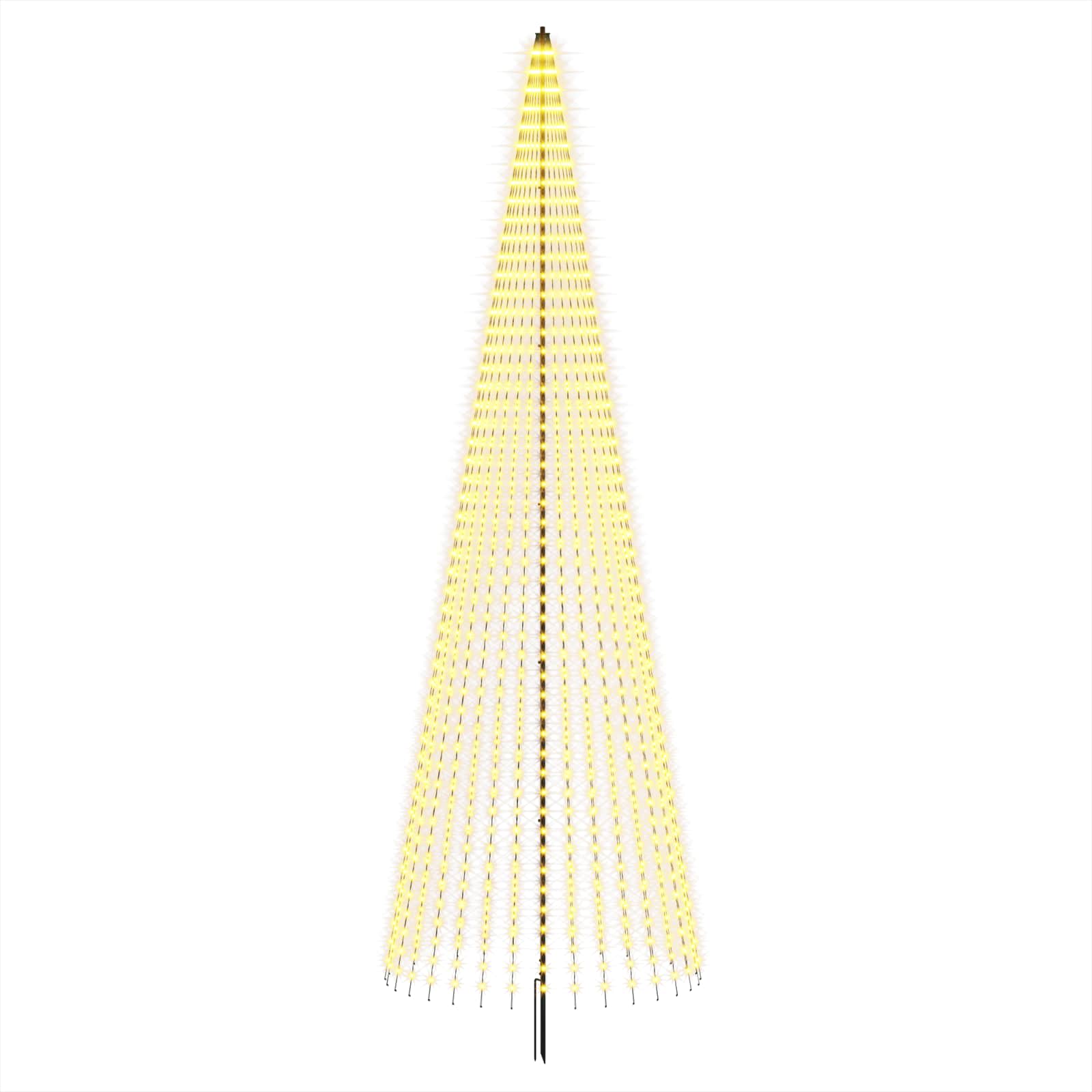 Led-weihnachtsbaum 485 Cm 1632 Leds Warmes Weiß Eisen Schwarz Vidaxl