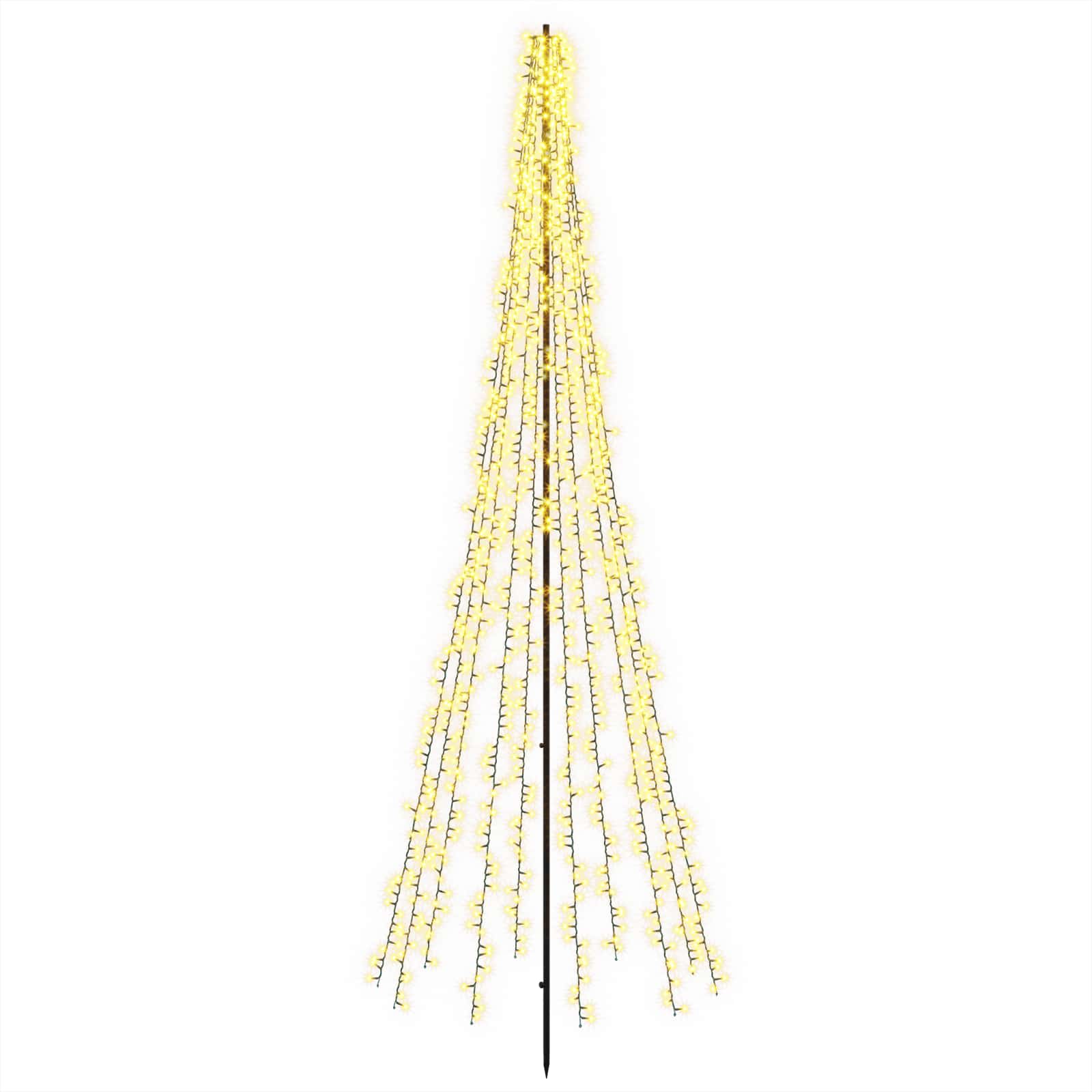 Led-weihnachtsbaum 285 Cm 1550 Leds Warmes Weiß Stahl Schwarz Vidaxl