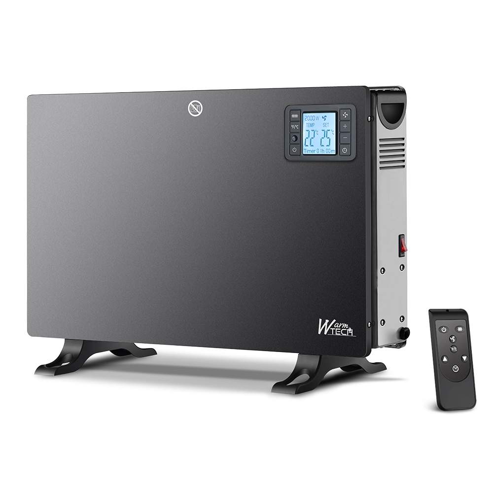 Elektrischer Heizkörper Mit 2000 W, Gebläse, Fernbedienung Und Lcd-display