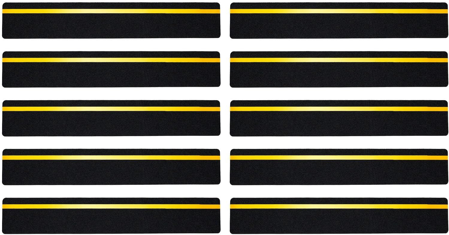 10 Stück Rutschfeste Treppenstufenmatten 10 X 61 Cm, Reflektierend