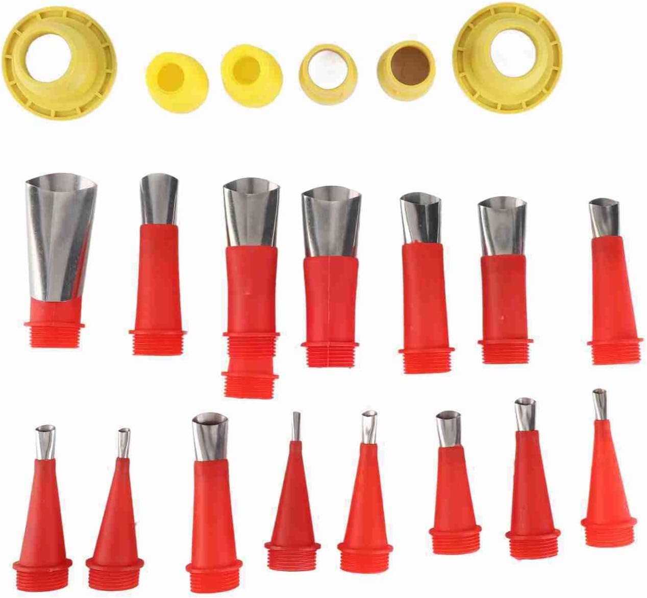 Dichtungsdüsen-applikator-set, Wiederverwendbares Dichtungsdüsen-werkzeug Aus Edelstahl Mit 16 Größen Von 5 Mm Bis 35 Mm Und 6 Basen Zum Füllen Von Fugen