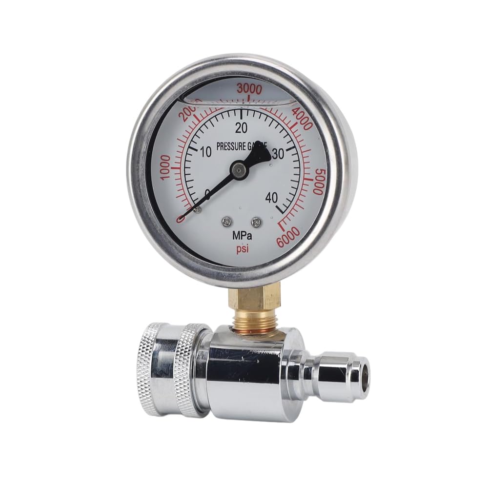 Manometer Für Hochdruckreiniger Bis 6000 Psi, 3/8"-schnellanschluss Für Hochdruckreiniger