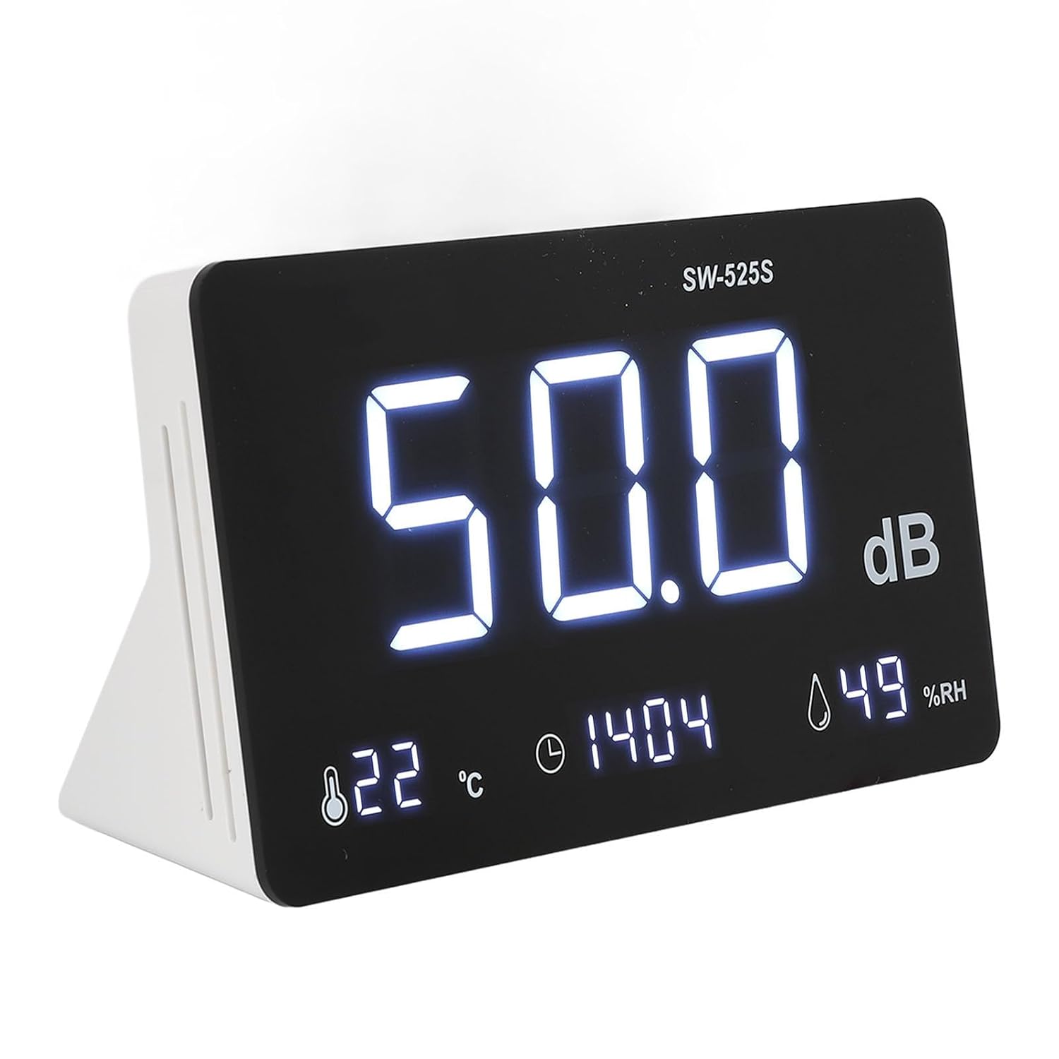 Digitales Schallpegelmessgerät, Abs-dezibelmesser Mit Usb-datenspeicher, 30 Bis 130 Db (4-in-1), Feuchtigkeits-, Temperatur- Und Schallpegelmessung, Für Klassenzimmer, Büro Und Zuhause