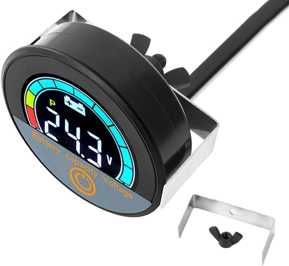 5918 Dc8-100v Wasserdichtes Digitales Rundvoltmeter Batteriekapazität Kfz-spannungsmonitor Tester A