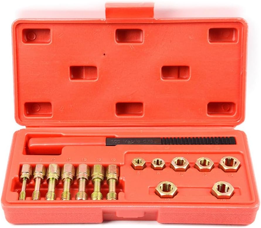 15-teiliges Gewindereparaturset – Schraubengewindereparaturset – Kfz-reparaturset