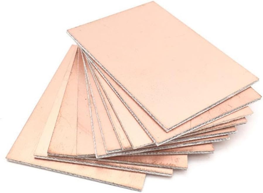 Packung Mit 10 Laminierten Kupferplatten, 100 X 150 Mm Doppelseitige Kupfer-leiterplatten Für Industrielle Lötarbeiten