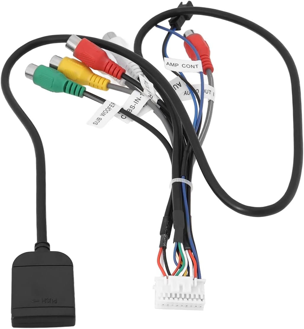 Stück 20-poliges Android-autoradiokabel Mit Sim-kartensteckplatzadapter, Rca-kabelbaum, Geeignet Für Die Meisten Gps-multimedia-navigationsgeräte