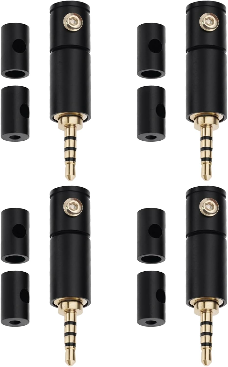 Set Mit 4 Stück 2,5-mm-stereo-klinkensteckern (männlich), Ersatzteil Für 4-polige Audiostecker, Lötadapter Für Kopfhörer, Diy-audiokabelanschluss