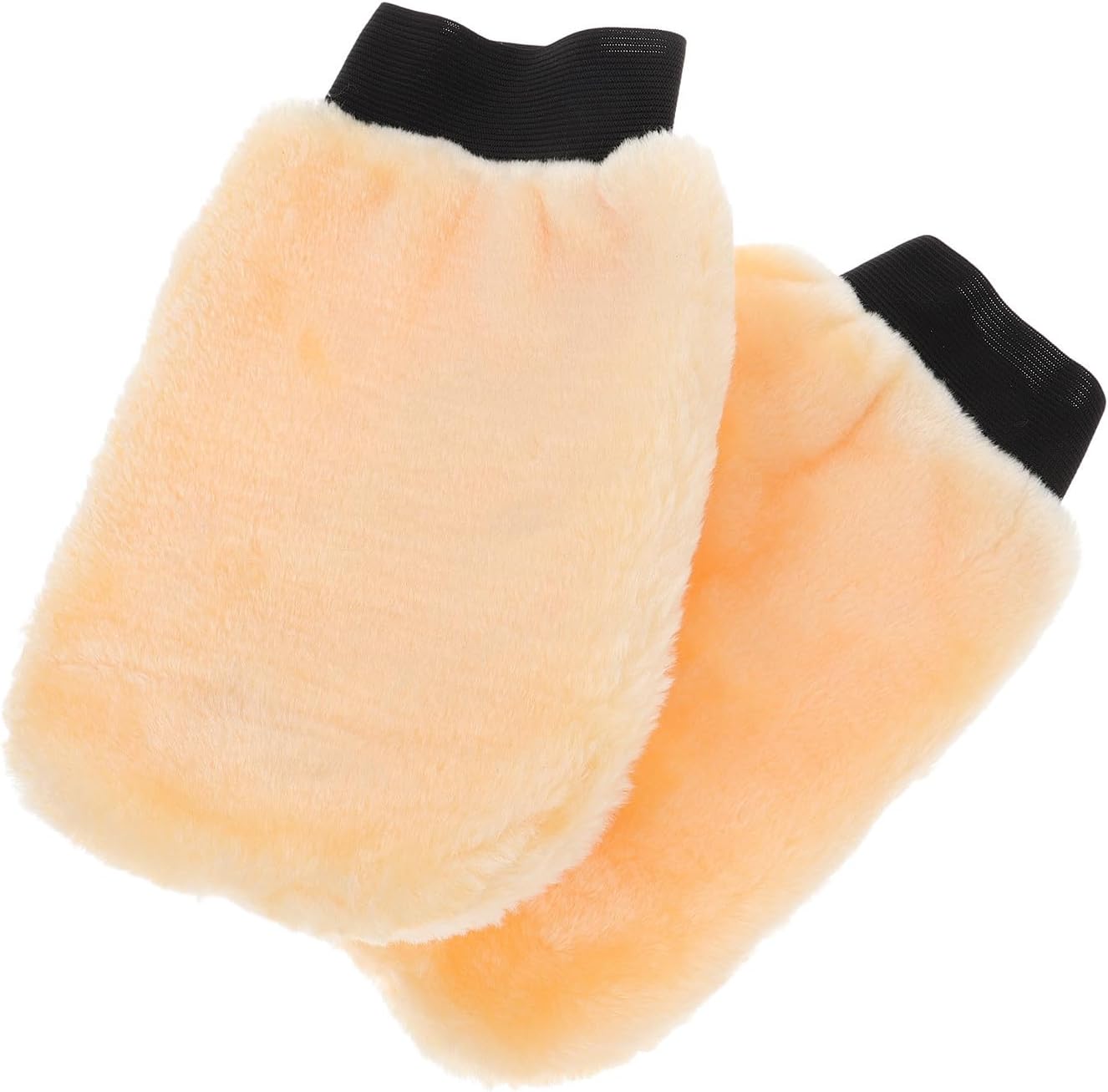 Autowaschhandschuhe, 2-teiliges Set, Gelb, Filz
