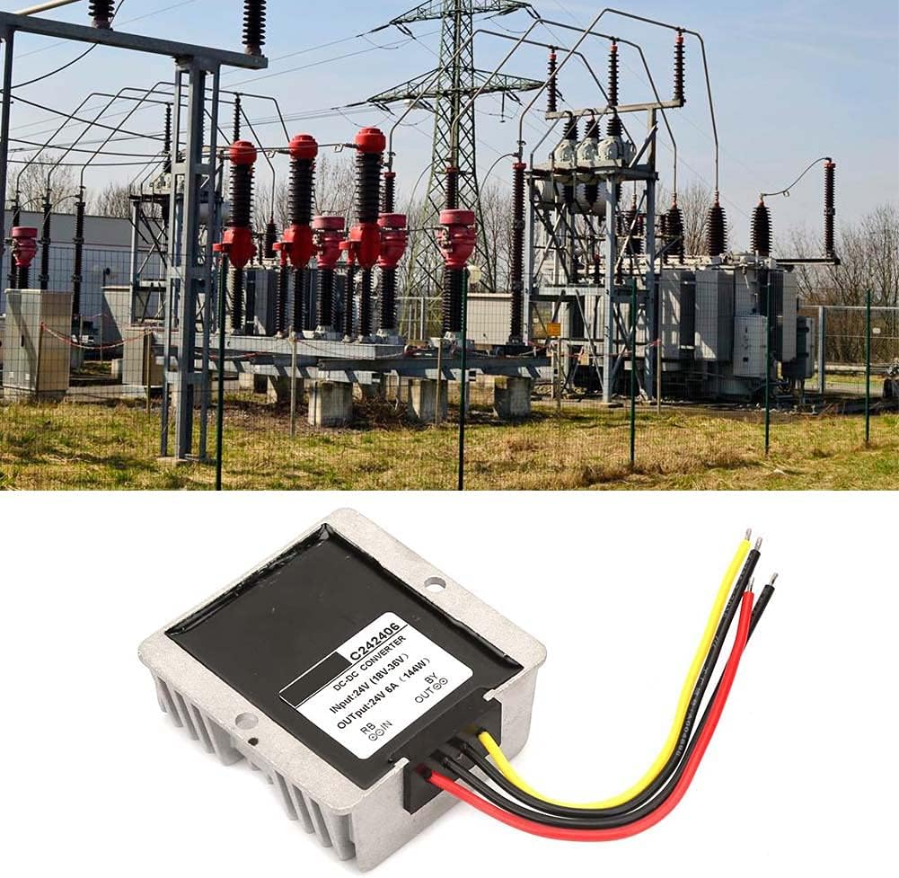 Automatischer Abwärtswandler, Wasserdichtes Aluminium-spannungsreglermodul, 18 V Auf 36 V Auf 24 V, 10 A Stabiler Ausgang, Schutzart Ip68, Für Industriefahrzeuge, Led-anzeigen, Kameras Und Motoren