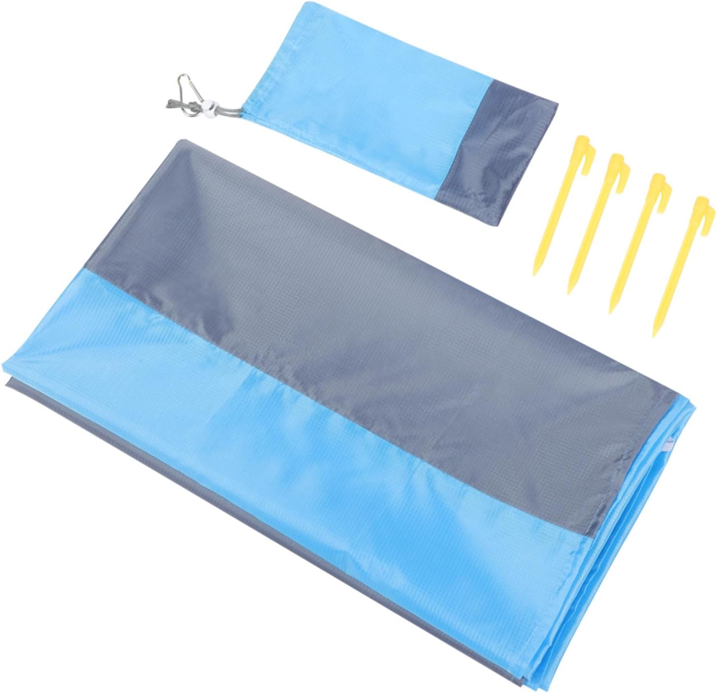 Blaue Picknickdecke Aus Polyester – Faltbar, Wasserdicht Und Leicht Zu Verstauen, Ideal Für Camping Und Open-air-konzerte