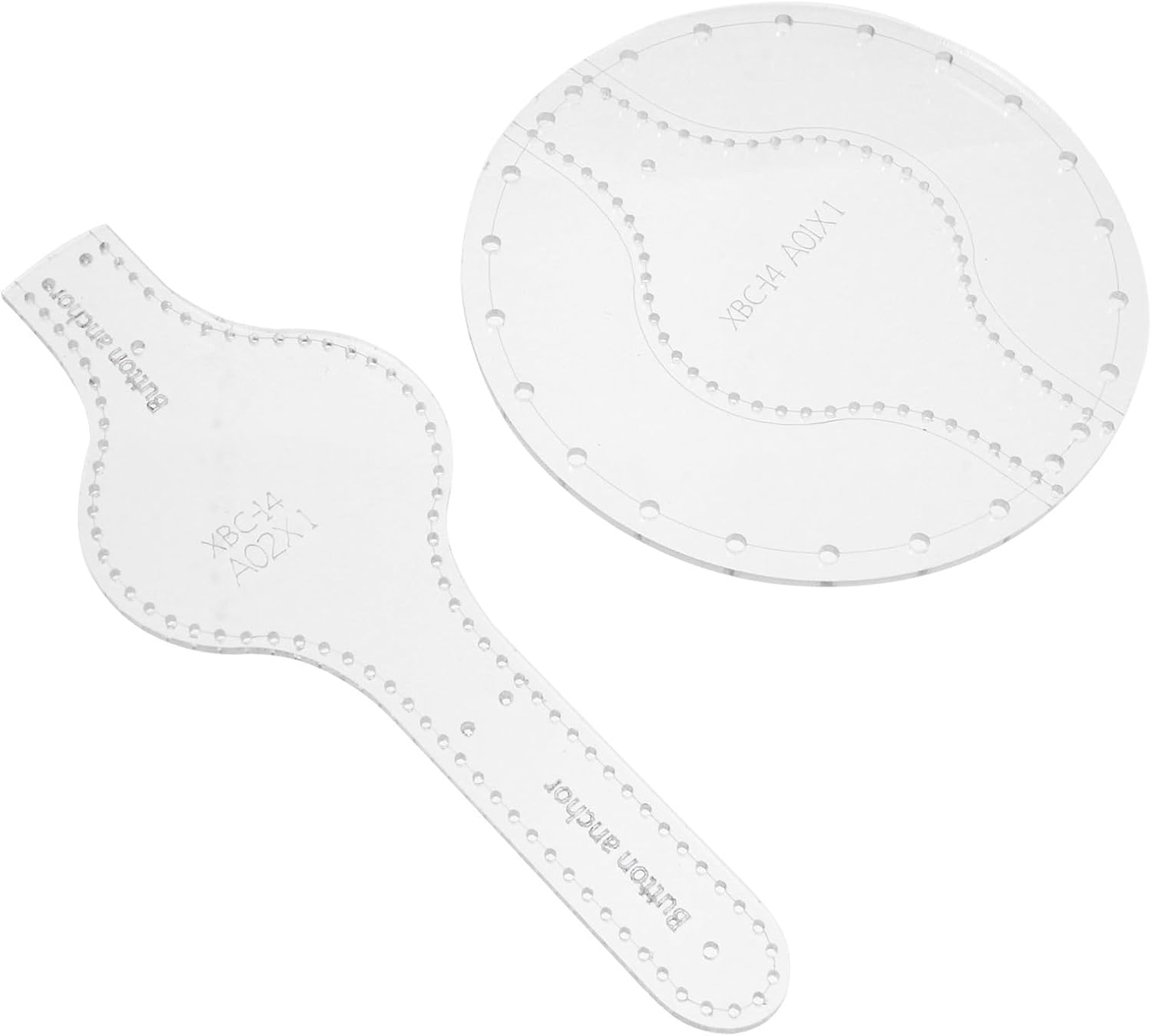 2-teilige Acryl-präzisionsschneidschablone Mit Hervorragender Witterungsbeständigkeit Für Ledergeldbörsen – Ideal Für Diy- Und Professionelle Bastelarbeiten