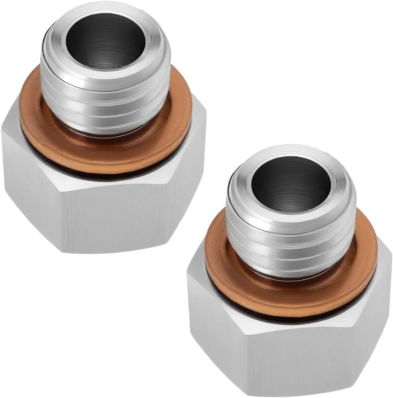 2-teiliges Set Aus Metrischen Anschlussadaptern Aus Edelstahl 304, M12x1,5 Außengewinde Auf 1/8 Npt Innengewinde Für 20-mm-öl- Und Wasserdruck-/temperatursensoren Mit Unterlegscheibe