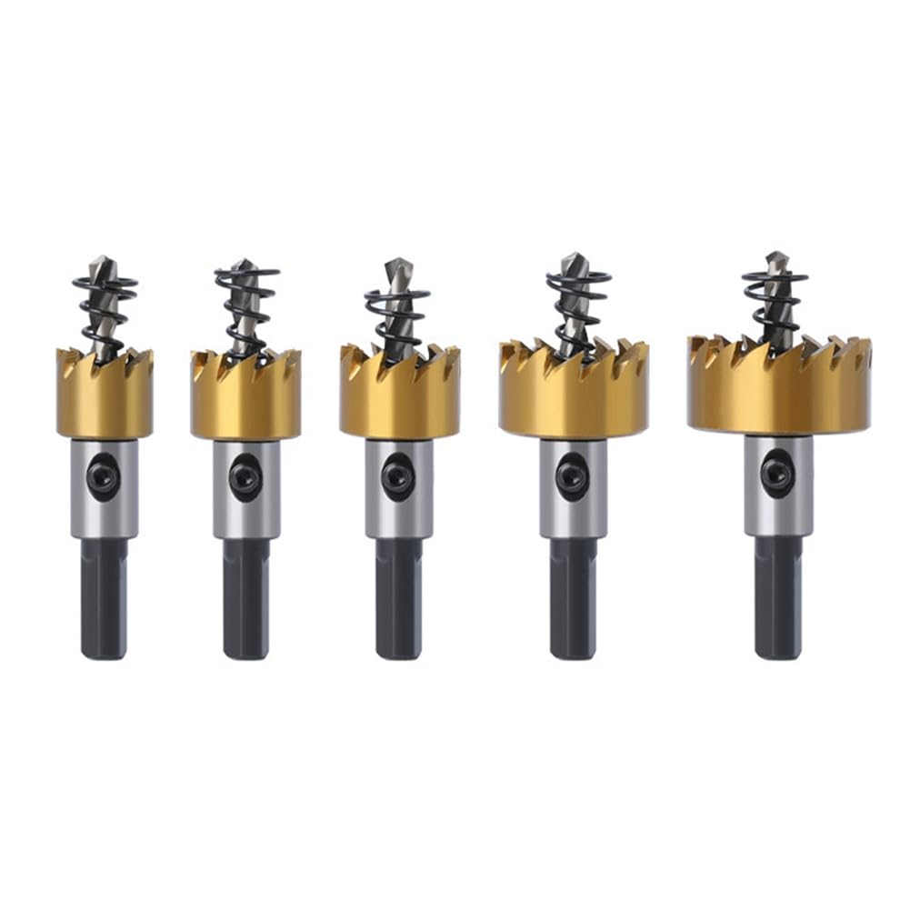 Set Mit 5 Hss-bohrern Von 16 Mm Bis 30 Mm Für Metall, Kupfer, Edelstahl Und Eisenblech