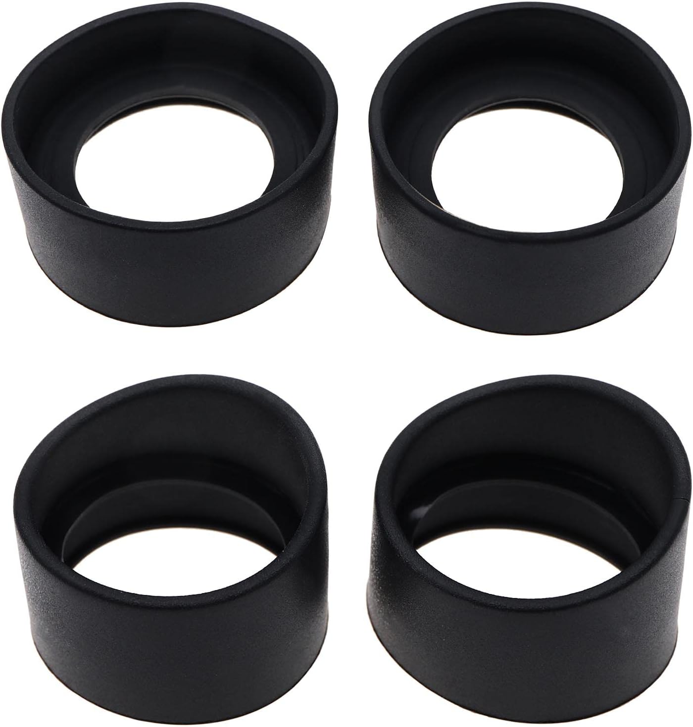 Set Mit 4 Okularkappen Für 32–36-mm-stereomikroskope, Aus Weichem Gummi, 2 Schrägwinkelokulare Und 2 Flachwinkelokulare, Schwarz
