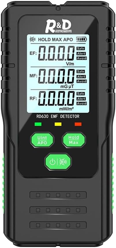 3-in-1-elektromagnetfeld-strahlungsdetektor – Elektromagnetfeld-tester – Multifunktional – Tragbar – Hochfrequenz – Warnung