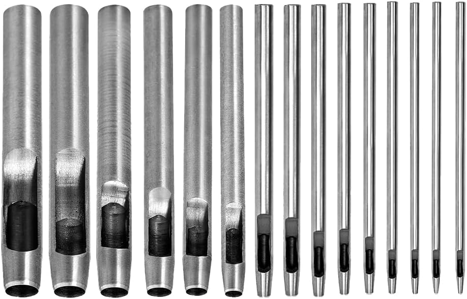 Set Mit 15 Runden Lochern Für Leder Und Uhren, 0,5 Bis 10 Mm