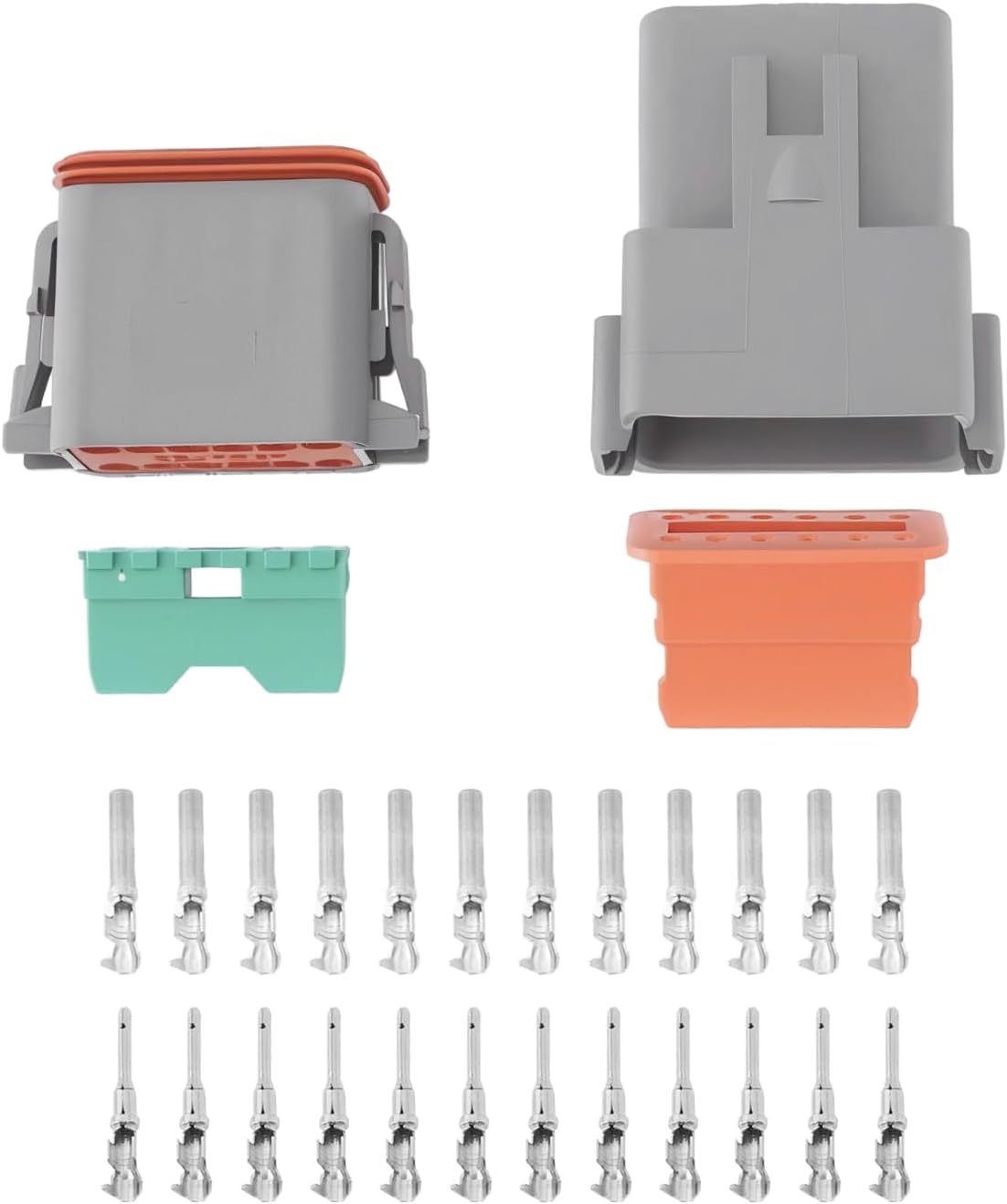 1 Satz Dt04-12p Dt06-12s 12-poliger Wasserdichter Kfz-steckverbindersatz Ip67 14awg 13a Stecker Und Buchse Für Anspruchsvolle Anwendungen