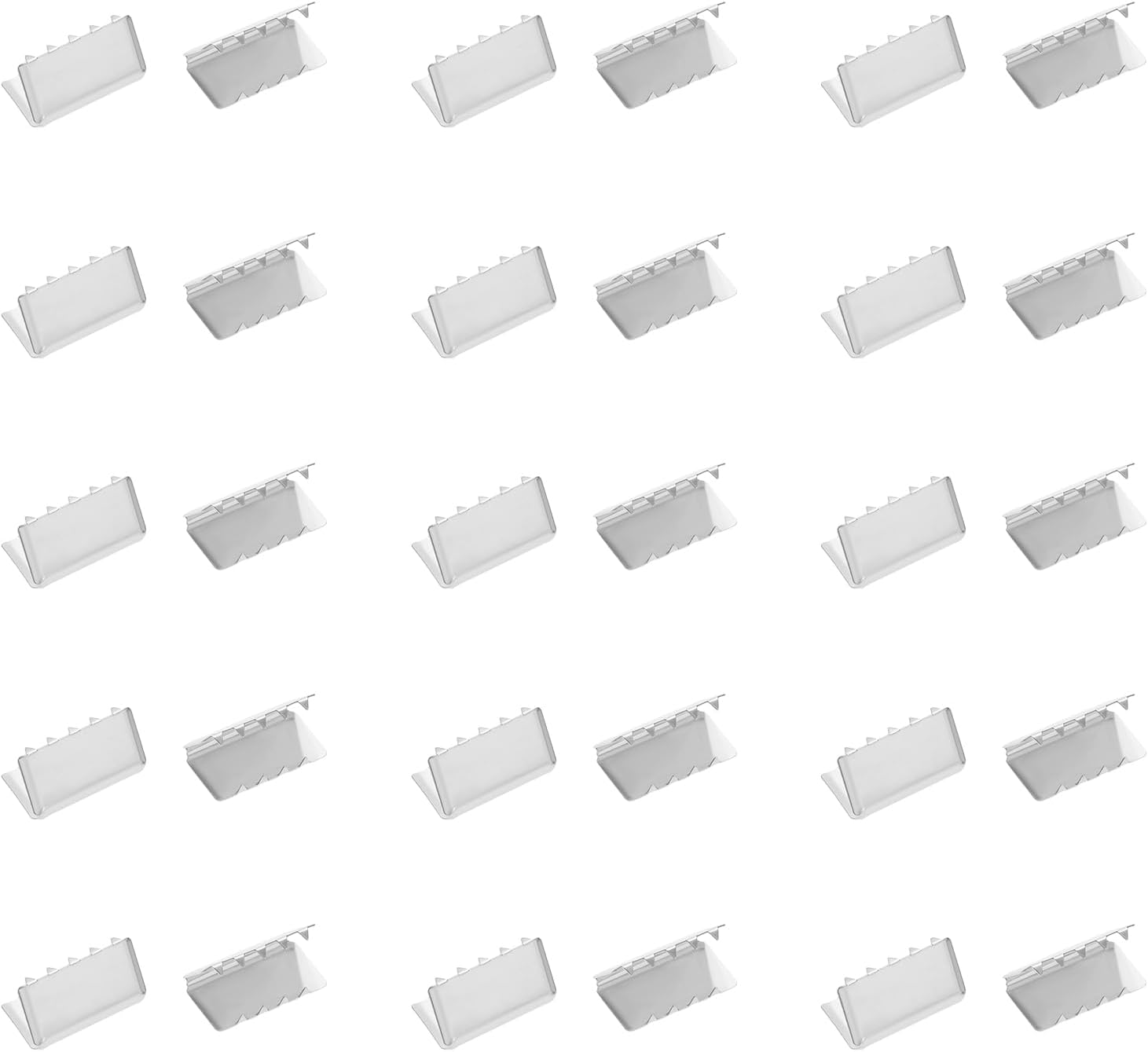 30 Stück 11x20mm Crimp-enden, Bandschnallen, Crimp-terminal, Messing-crimp-endzange, Endspitze Für Hut, Armband, Spitze, Gürtel, Band, Silber