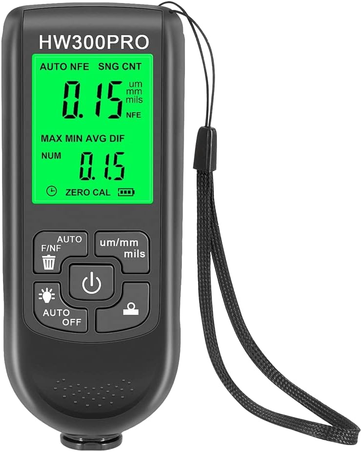 Digitales, Hintergrundbeleuchtetes Lcd-filmdickenmessgerät Für Autos, Schwarzbeschichtungsdickenprüfer