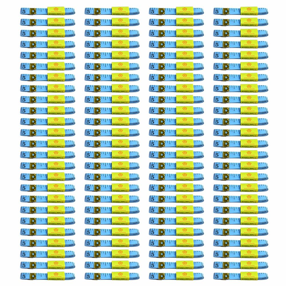 Packung Mit 100 Metern Flexiblem Maßband Mit Doppelter Skala, 150 Cm Lang, Für Körpermaße Beim Abnehmen, Für Stoffarbeiten, Nähen, Basteln, Farben Nach Zufallsprinzip