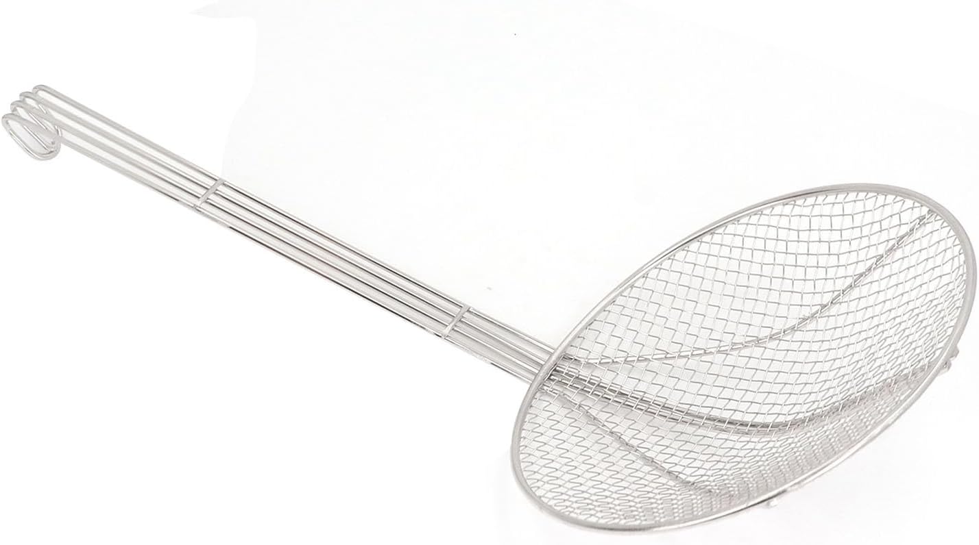 Schaumlöffel, Feinmaschiges Sieb Aus Edelstahl 304, Große Hitzebeständige Schaumkelle Mit Langem Griffhaken Zum Kochen, Braten Und Mischen