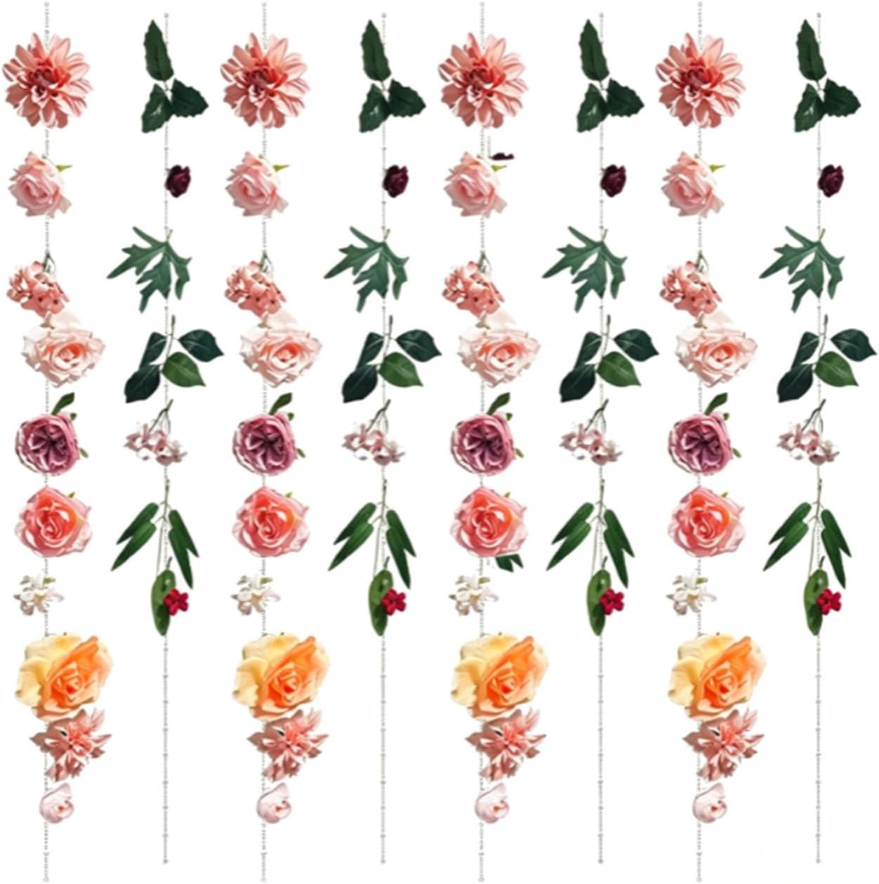Hängende Künstliche Blumengirlande, Rosa Ranken (b)