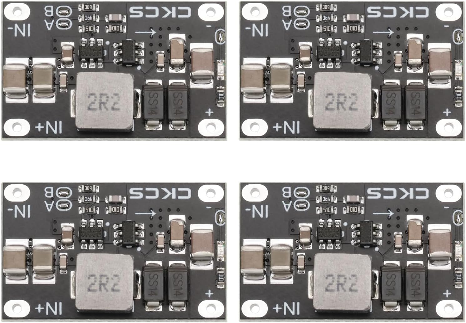 Set Mit 4 Mini-dc/dc-aufwärtswandlermodulen (3,7 V, 5 V Bis 12 V), Step-up-modul, Step-up-wandler, 10 W Ausgangsleistung, Einstellbarer Step-up-spannungsregler, Dc 5 V, 8 V, 9 V, 12 V
