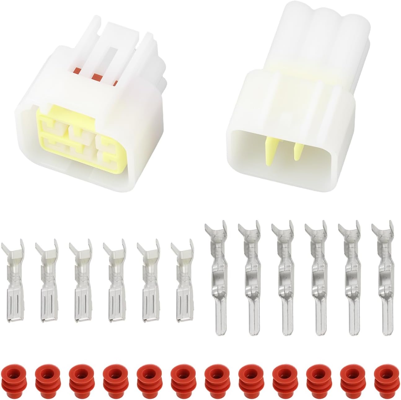 Set Mit 2 Wasserdichten 6-poligen Elektrischen Steckverbindern 6187-6561 6180-6771 Für Auto, Motorrad, Atv, Utv, Roller, Lkw