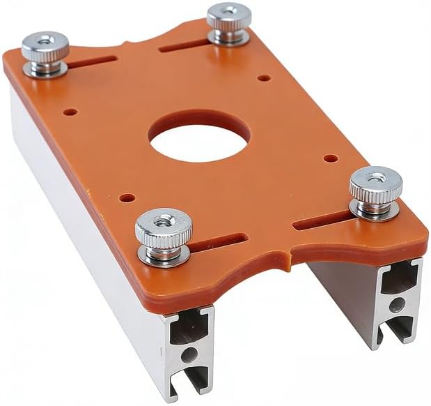 2-in-1 Nutenträger - Holzfräserbasis - Flexible Dickeneinstellung - Hohe Effizienz Für Holzbearbeitungsprojekte (orangefarbene Nutplatte)