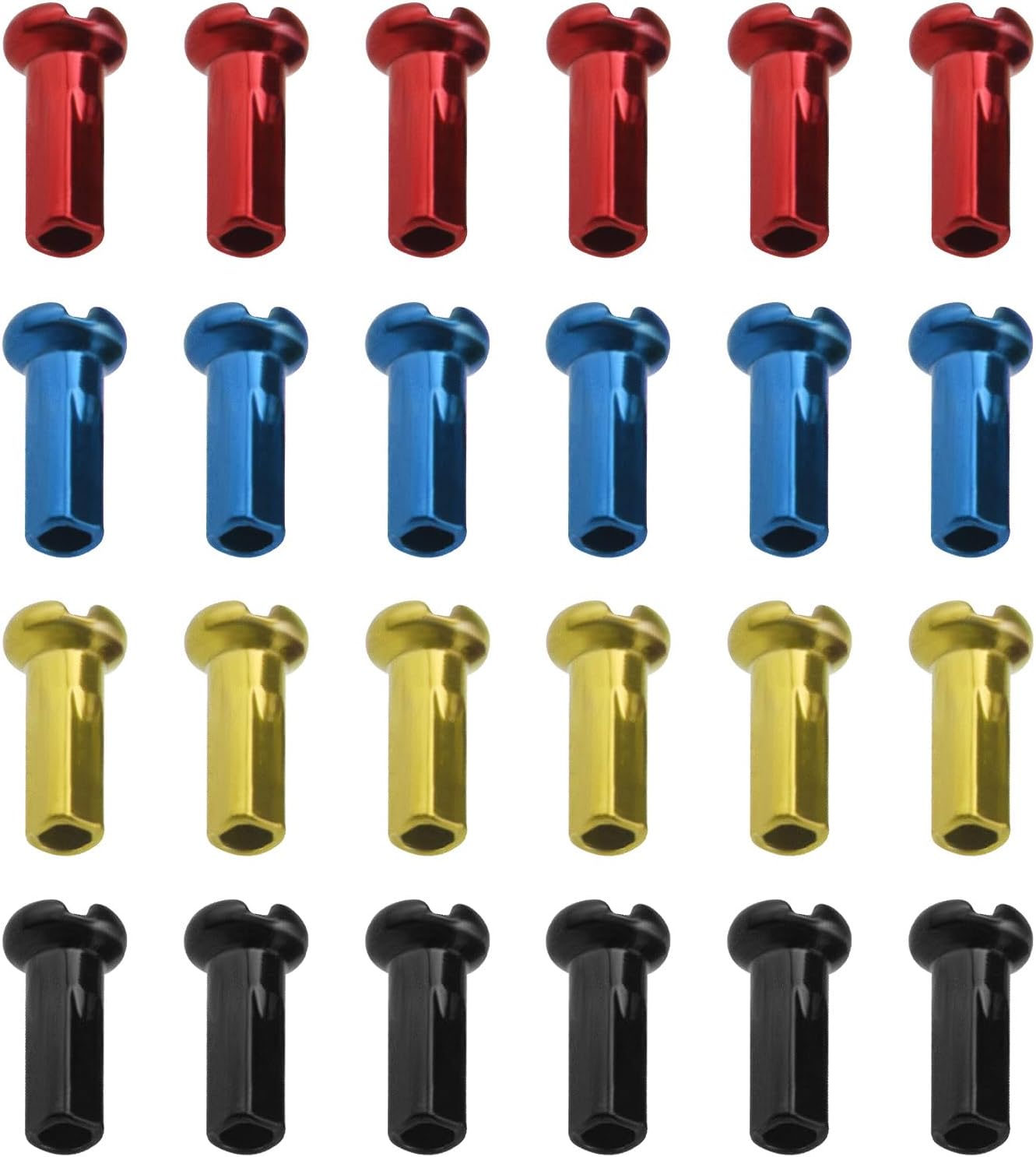 100 Stück Speichenmuttern Und Speichenschutz Für Mountainbikes Und Rennräder, 14g / 2 Mm Durchmesser, Stahlspeichen, Schwarz, Rot, Blau, Gold, Fahrradzubehör