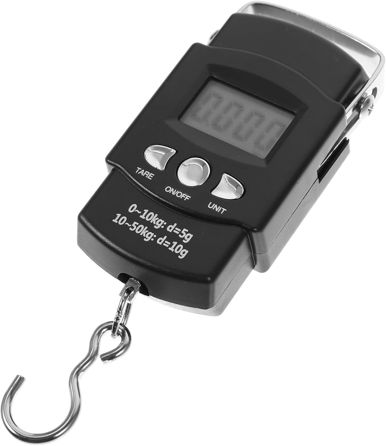 Tragbare Elektronische Gepäckwaage (50 Kg) Mit Multifunktionaler Küchenwaage, Breitem Edelstahlgriff Und Hintergrundbeleuchtetem Lcd-display – Ideal Zum Angeln Und Reisen.