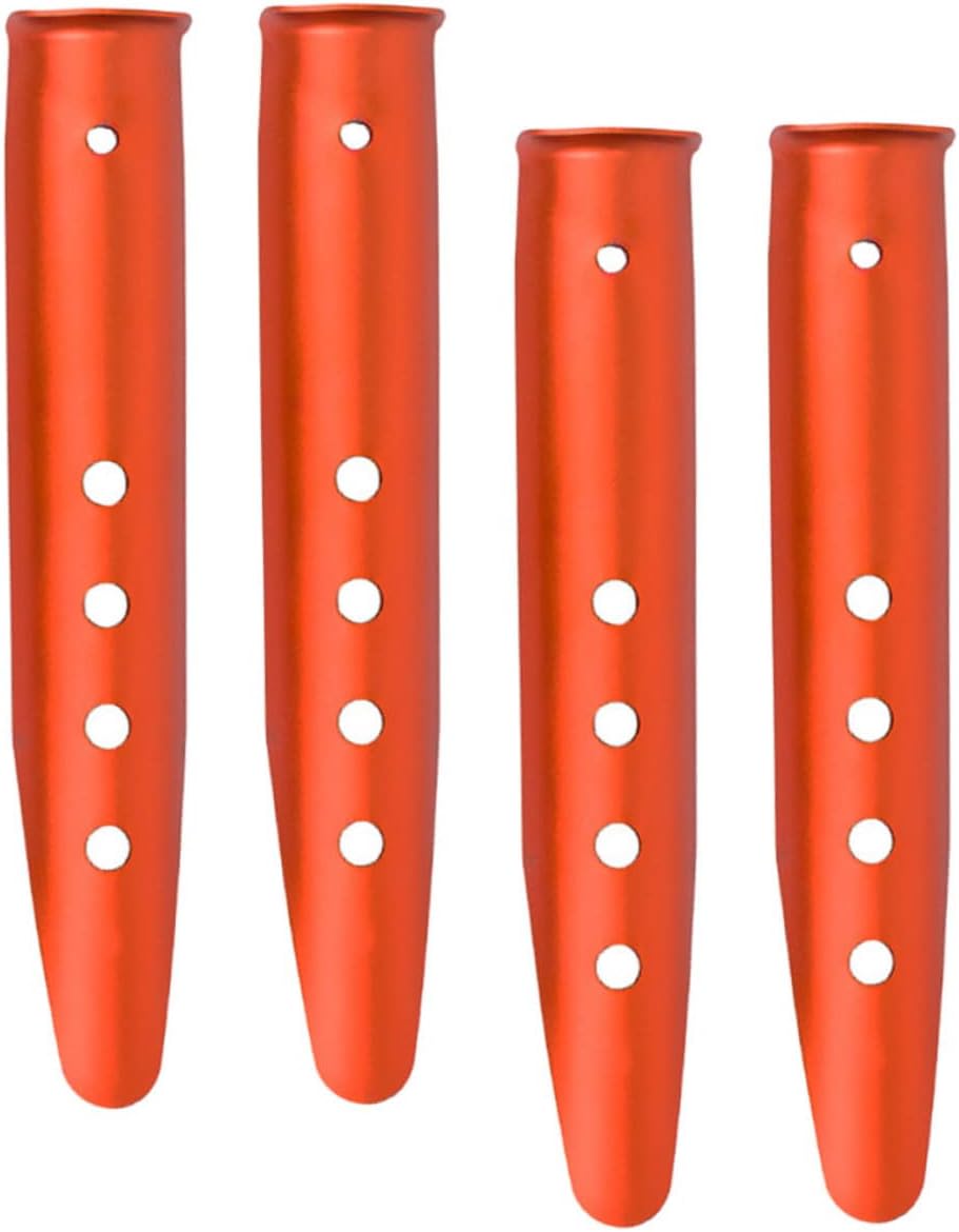 4-teiliges Set Orangefarbener U-förmiger Zeltnägel Aus Aluminiumlegierung