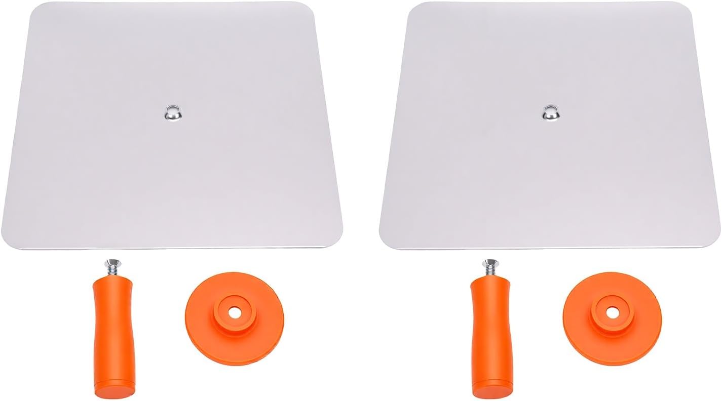 Set Mit 2 Leichten Putzkellen (330 X 330 Mm) Mit Aluminiumklinge, Komfortablem Griff, Glatten Kanten Und Abgerundeten Ecken Für Mauerwerk, Trockenbau Und Gipskartonplatten