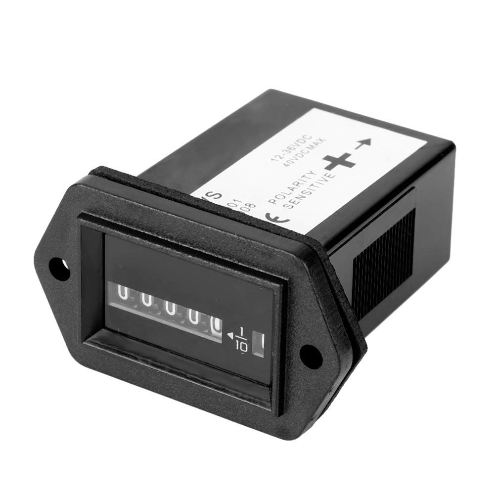 Betriebsstundenzähler Für Lkw, Boot, Pkw, Traktor – 12–36 V Dc – Betriebsstundenzähler Zur Zeiterfassung Und Ölwechselanzeige