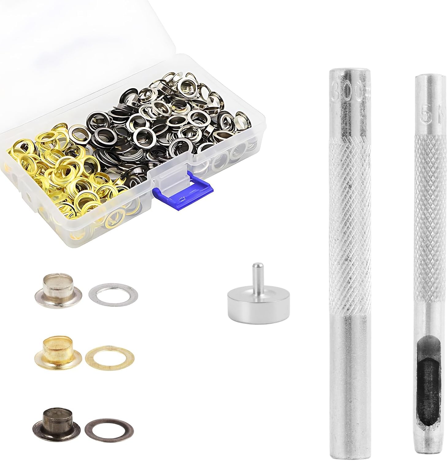 Ösen-set – Set Mit 150 1/2-zoll-ösen Mit Metallscheiben, Robustem Setzwerkzeug Aus Kohlenstoffstahl Für Planen, Leder, Stoff Und Vorhänge