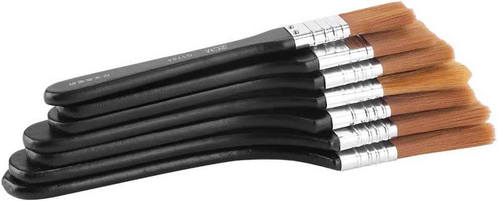 Professionelles Künstlerpinselset, Öl- Und Acrylmalerei, Set Mit 7 Leichten Flachpinseln Mit Holzgriffen