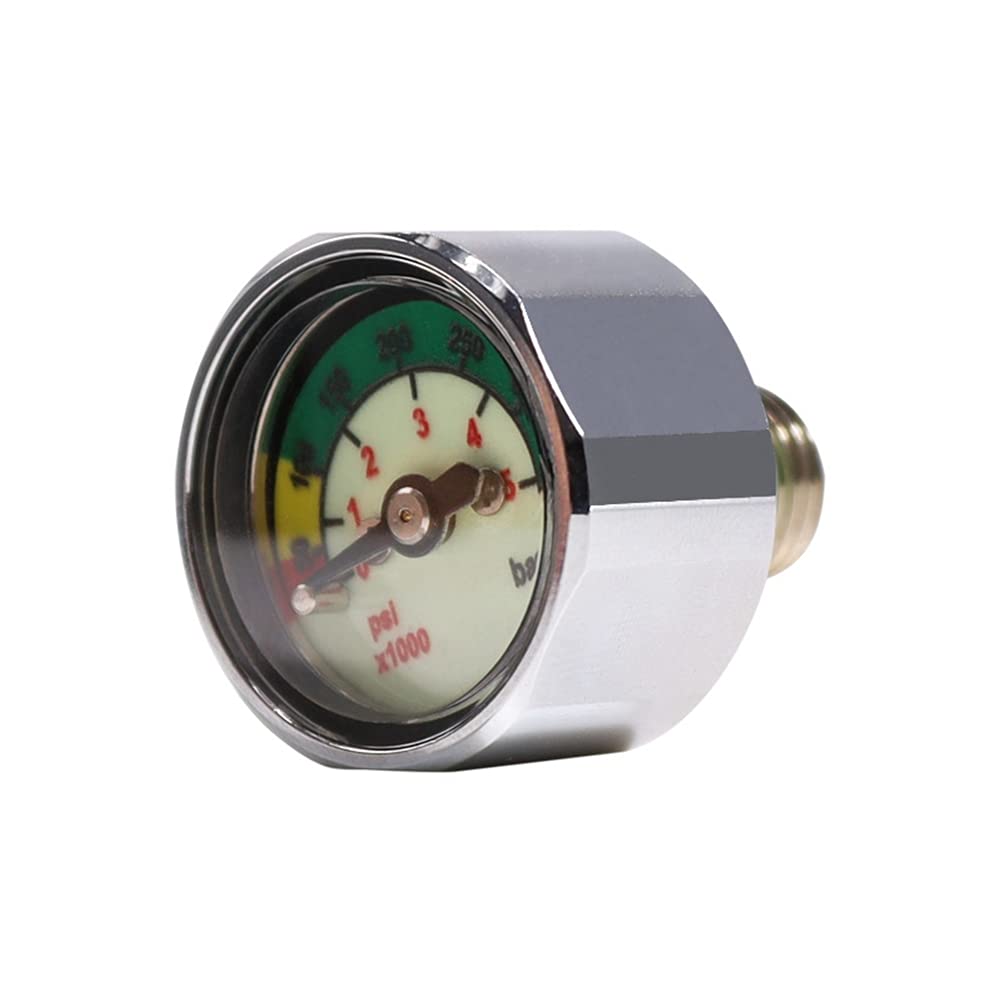 Manometer Für Tauchflaschen, 2,5 Cm Durchmesser, 350 Bar/5000 Psi, 7/16" - 20unf