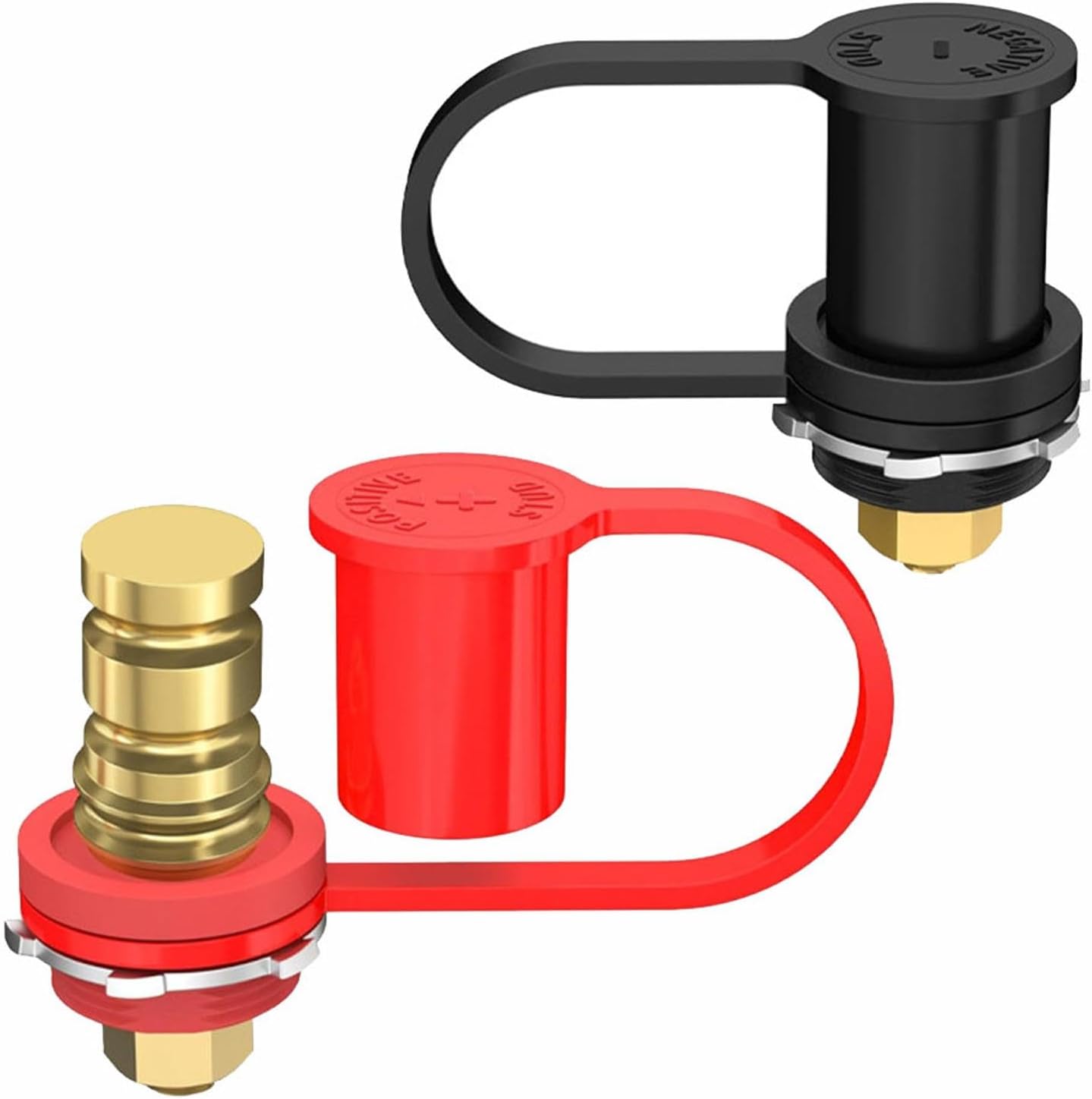 Set Mit 2 Fernbatterieanschlüssen Mit 0,95 Cm Bolzen, 250 A, Mit Schutzkappe Für Auto, Lkw, Boot, Atv