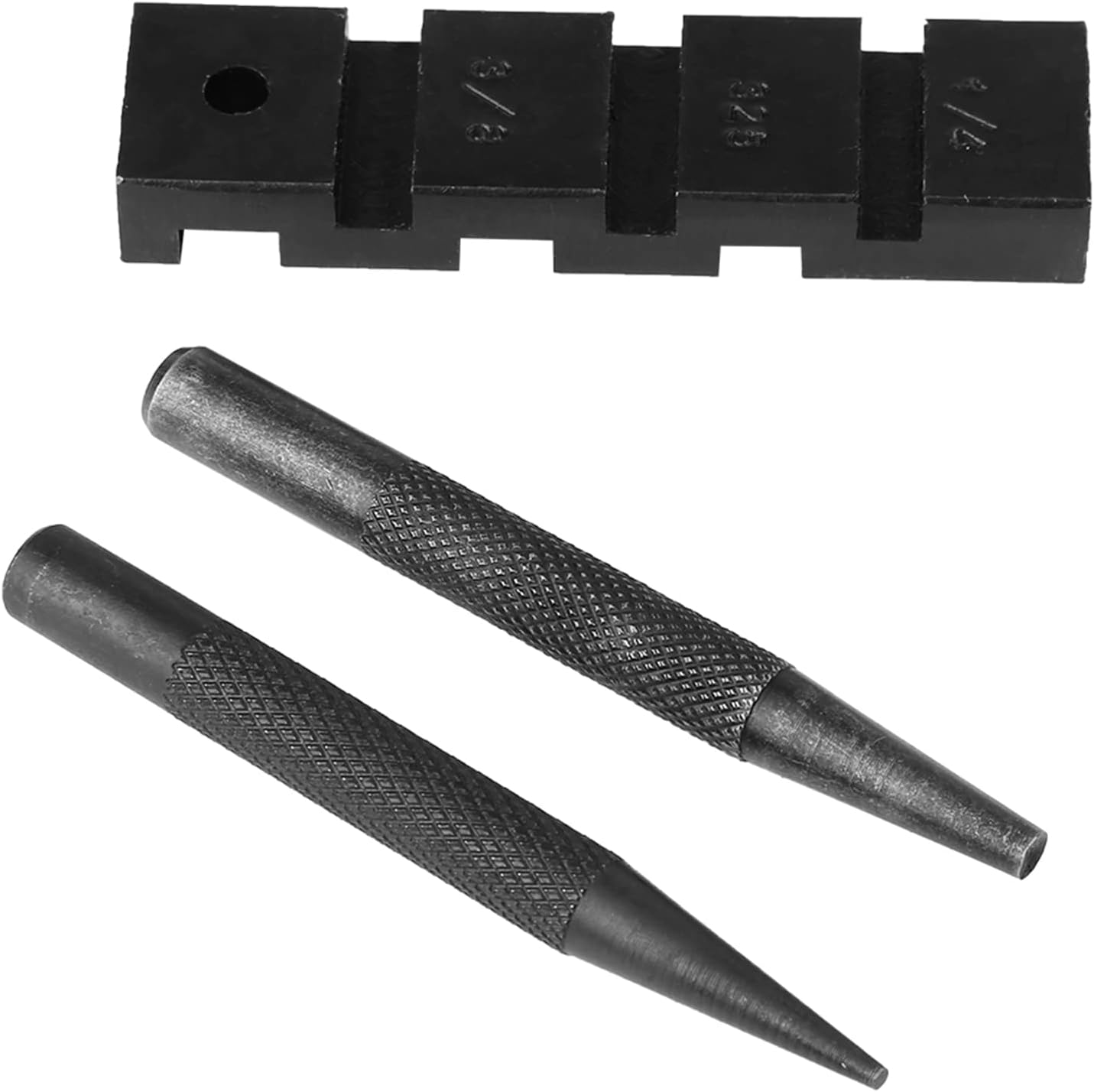 Kettensägen-kettennieter, Taschen-kettennieter-reparaturwerkzeug Aus Kohlenstoffstahl, 3-teiliges Set, 2 Stempel Und 1 Halter, Passend Für 1 4 3 8lp 325 8 404
