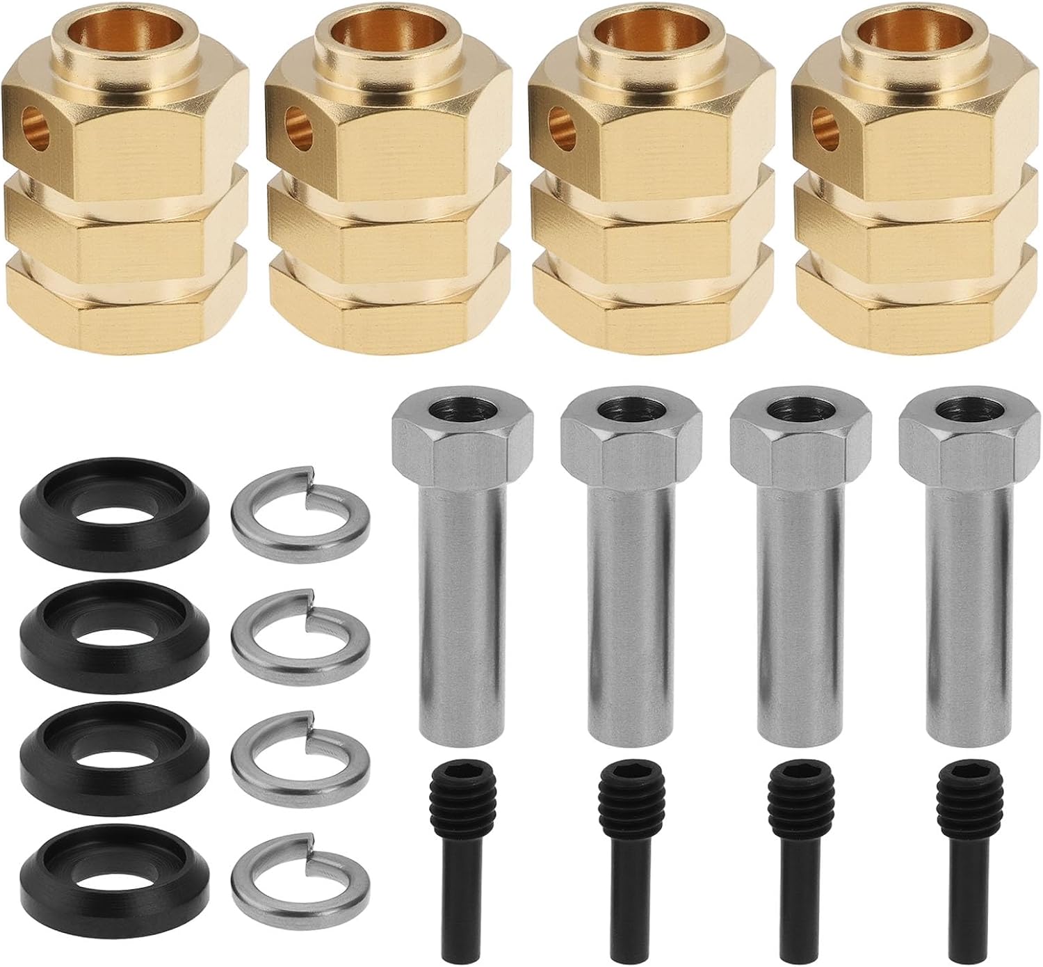 15-mm-sechskant-radverlängerungsadapter-set Aus Messing, Kompatibel Mit Trx4 1/10 Rc Crawler Trucks