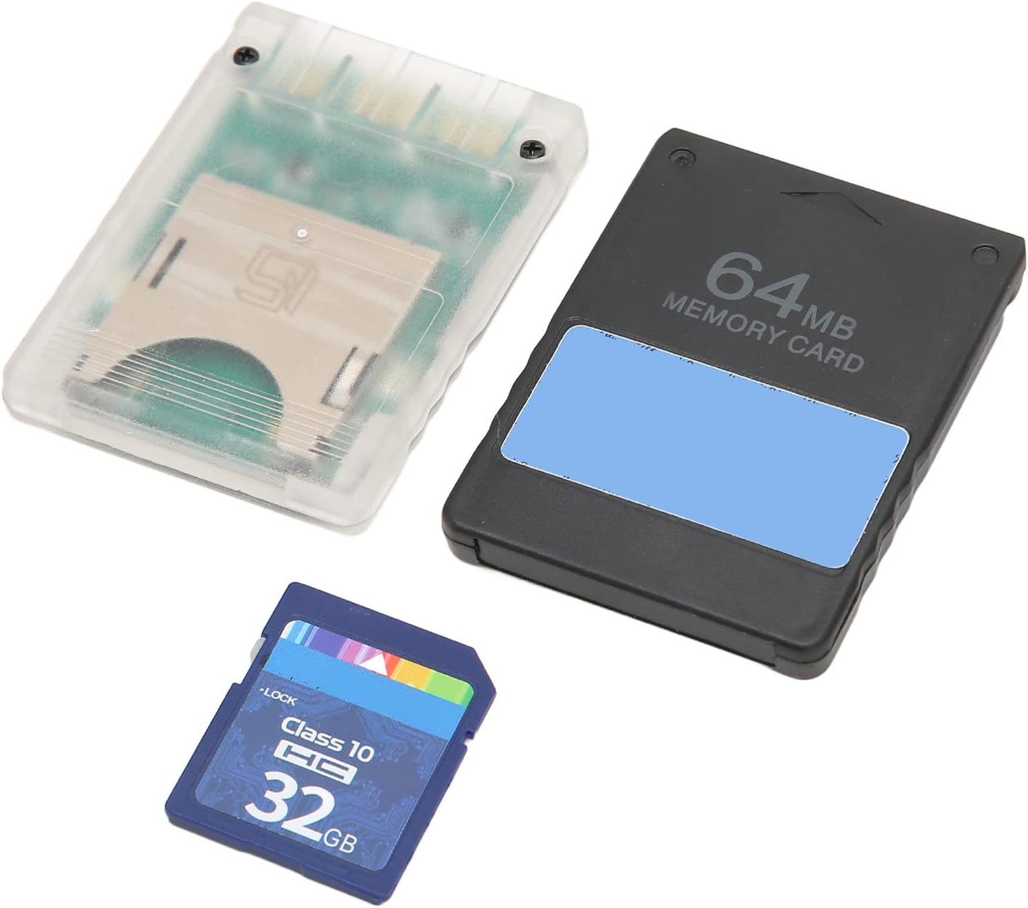 Speicherkartenadapter Mit 32-gb-karte Und Plug-play-lesegerät Mx4sio 64mb Fmcb V1.966 Für 2 Scph-konsolen 1xxxx 3xxxx 5xxxx 7xxxx 9xxxx (grease-konsolen)
