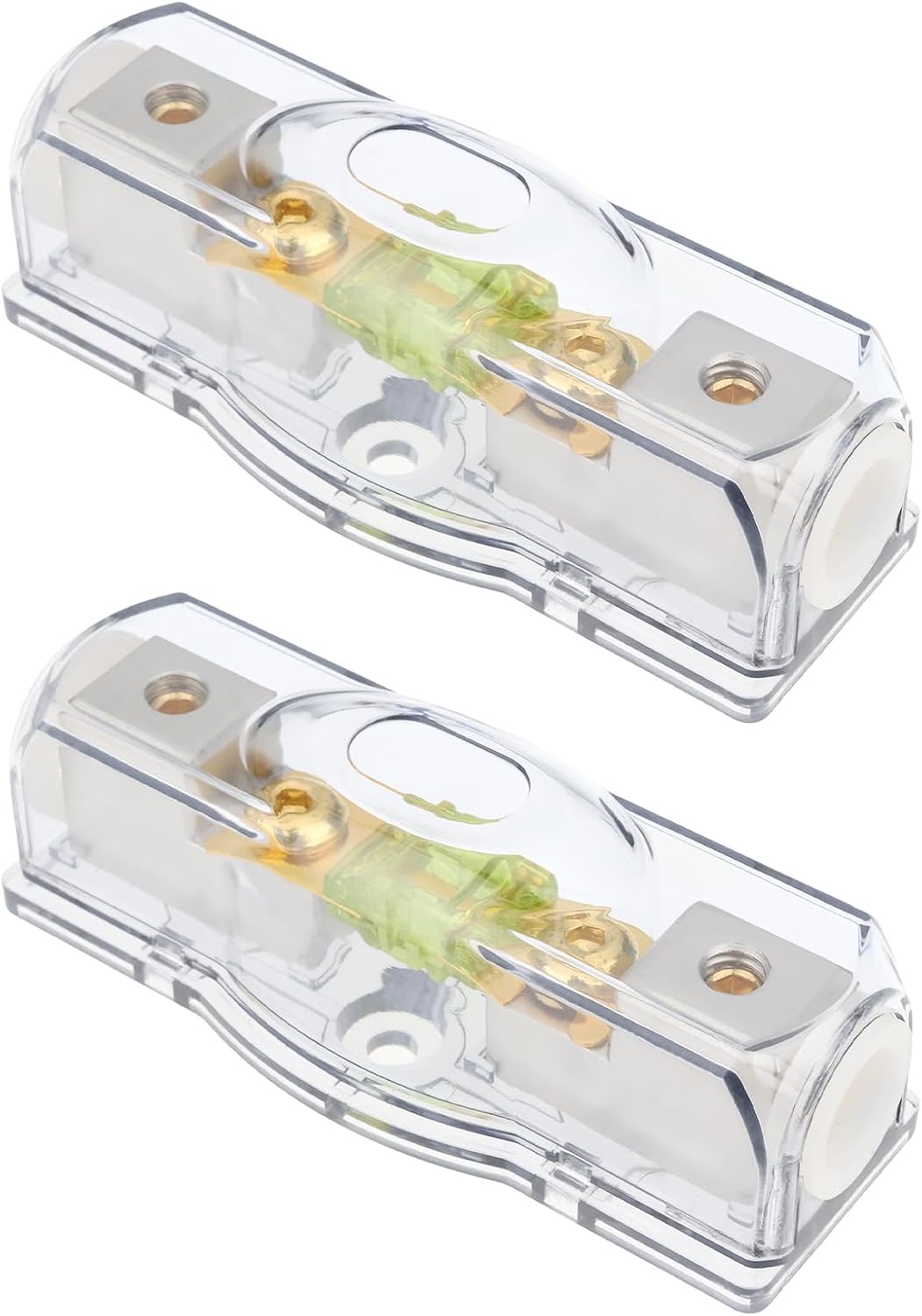 2er-pack Kfz-sicherungshalter (100 A), 4/8 Ga Eingang, 4/8 Ga Ausgang, Inline-sicherungshalterblock, Stromkabel