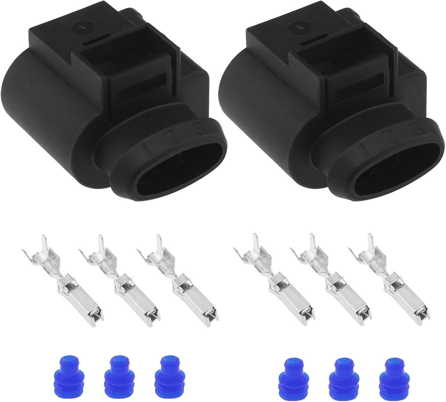 2 Sätze 3-poliger Kraftstoffdrucksensor-stecker 4d0971993, Ersatzstecker, Kompatibel Mit Vw, Audi Und Skoda