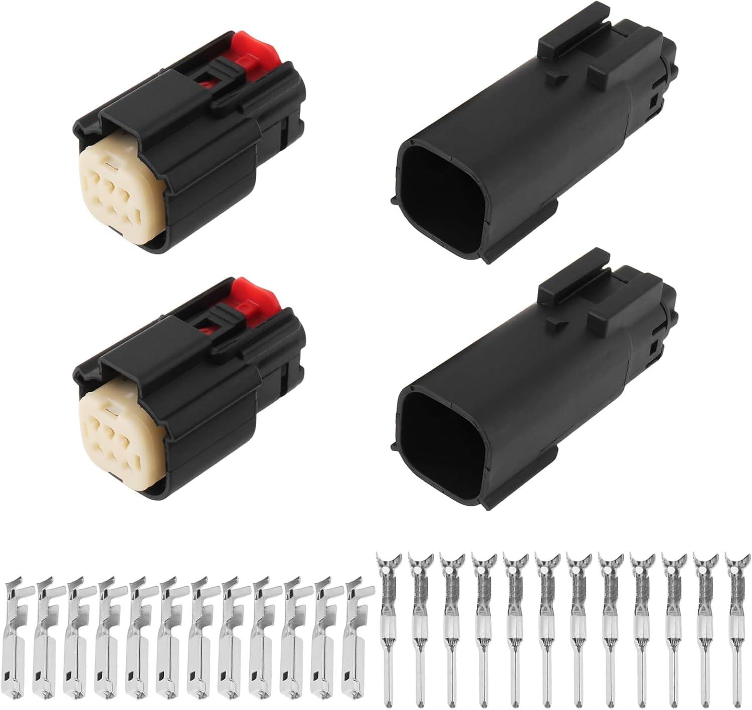 2-teiliges 6-poliges Stecker-reparaturset Für Die Meisten Autos Und Motorräder Mx150